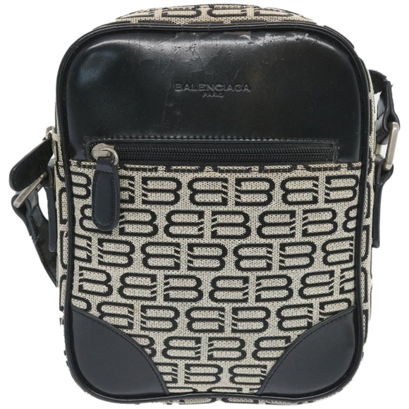 BALENCIAGA Shoulder Bag Canvas Beige Auth bs12164 - Picture 13 of 16